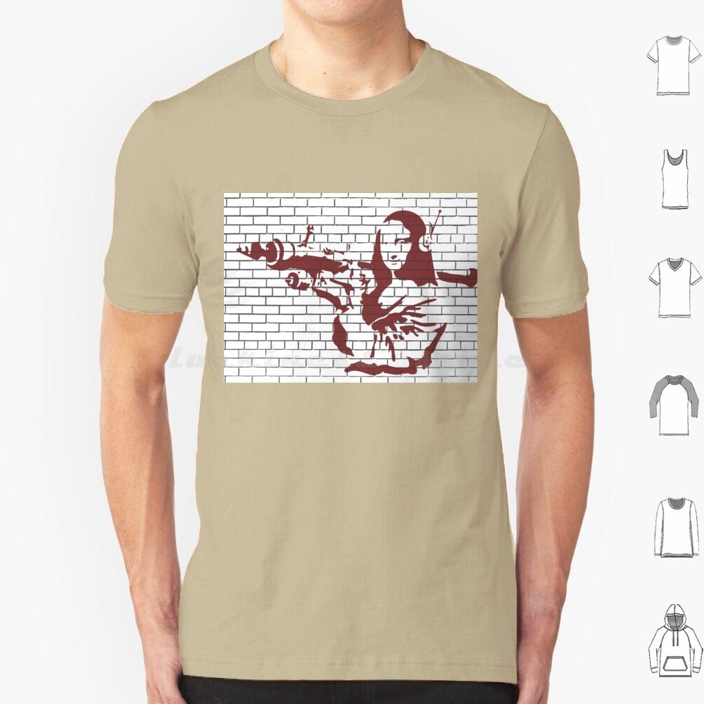 Banksy Stencil Style Urban Graffiti Spray Paint Mona Lisa T Shirt 6xl Cotton Cool Tee Banksy Kwiebe34 Banksy Stencil Banksy