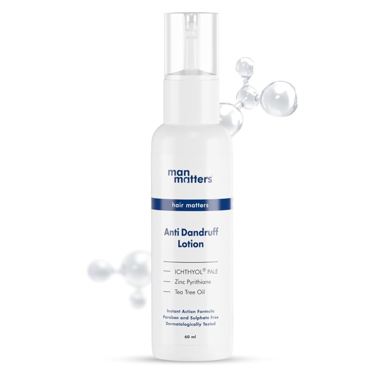 Man Matters Anti Dandruff Lotion for Men 60ml Pack | Cooling Scalp Relief with Menthol & Tea Tree