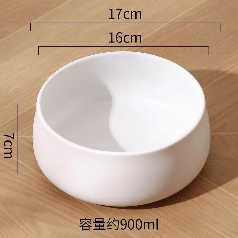 Buddha Series Ceramic Water Bowl for Cat And Dog, Overturn Proof Diagonal Anti Slip Large Capacity Tableware, Pet Supplies , 1Pc