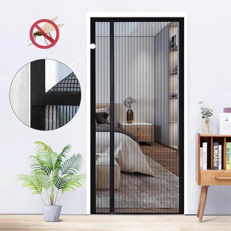 Side-Open Magnetic Door Curtain Summer Mosquito & Fly Proof Home No Punching Magnetic Screen Door Curtain Anti Mosquito Insect Fly Bug Door Curtain