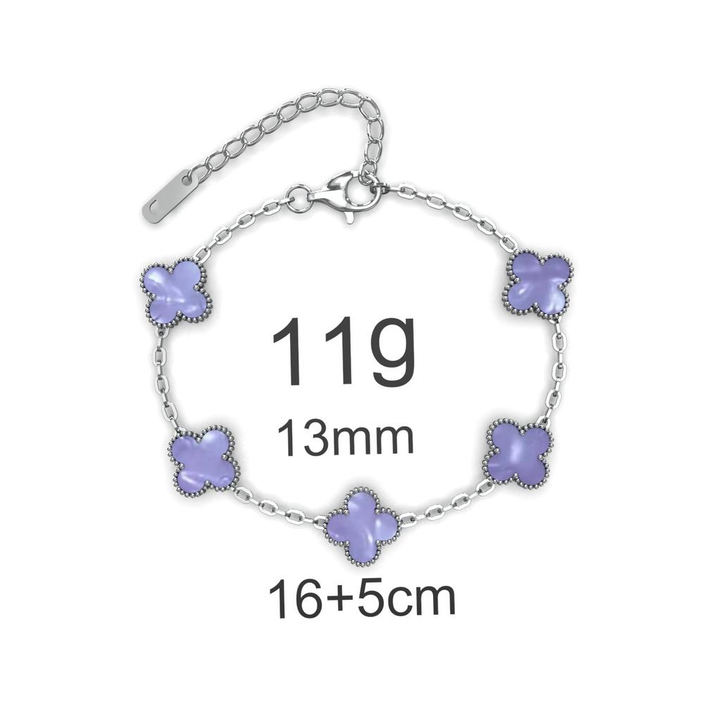 Fashion Four-leaf Clover Titanium Steel Bracelet Small Fresh Petals Personalized Colorless Ladies Bracelet