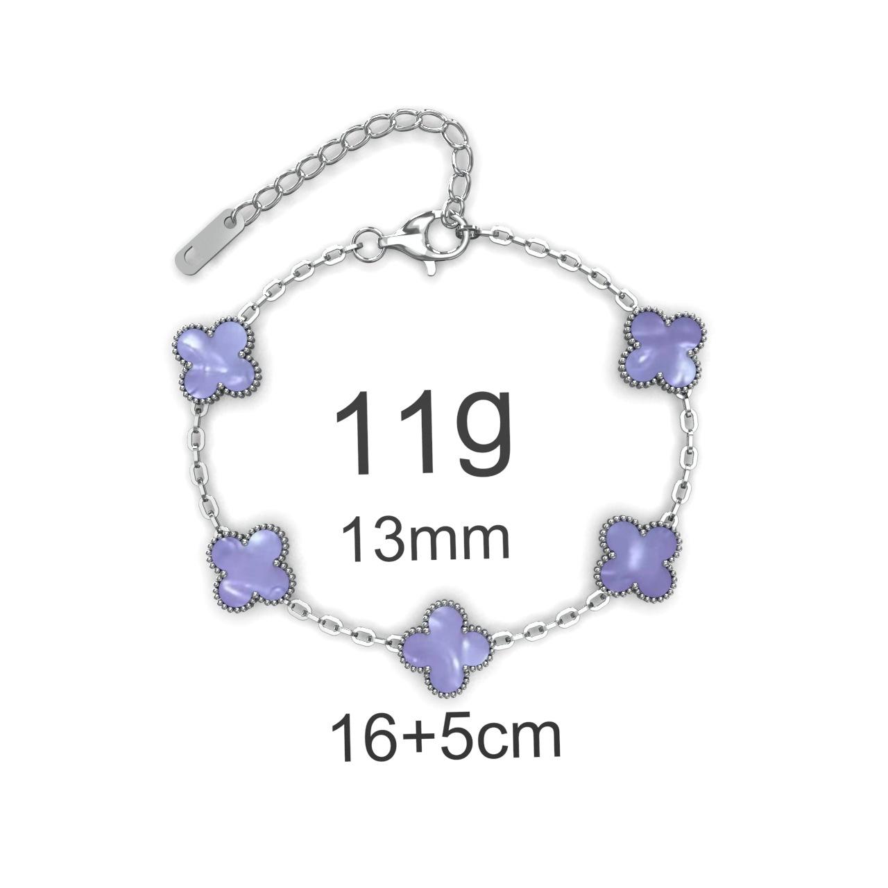 

Модный браслет из титановой стали с четырехлистным клевером, маленький свежий лепесток, персонализированный бесцветный женский браслет