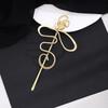 Metal Music Symbols Irregularly Curved Winding Hairpin Creative Personality Senior Sense of Fashion Hair Accessories Female