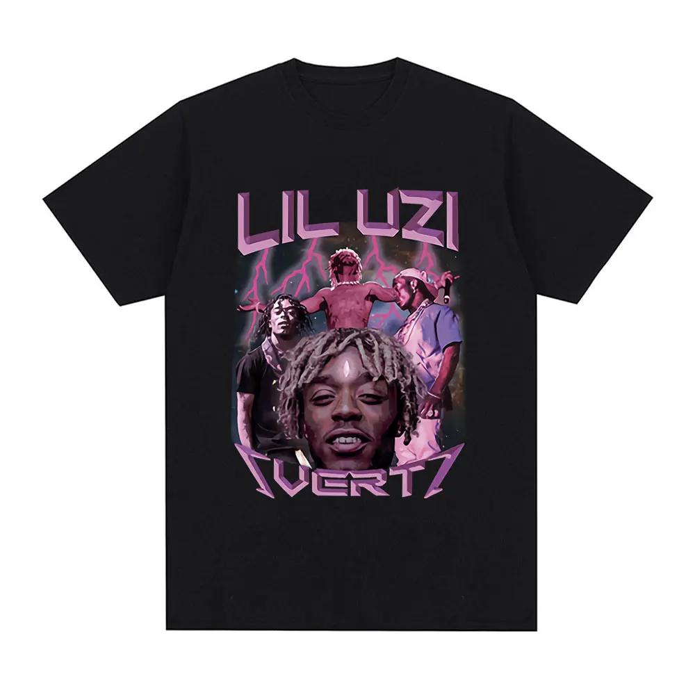 Rapper Lil Uzi Vert Graphic Print T-shirt Hip Hop Vintage Short Sleeve T Shirt Cotton Casual Oversized T-shirts Streetwear Unisex