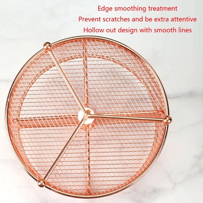 Practical Pen Holder Rotating Desk Organizer 4 Compartments Mesh Stationary Organizer Rotating Pen Organizer Office Home