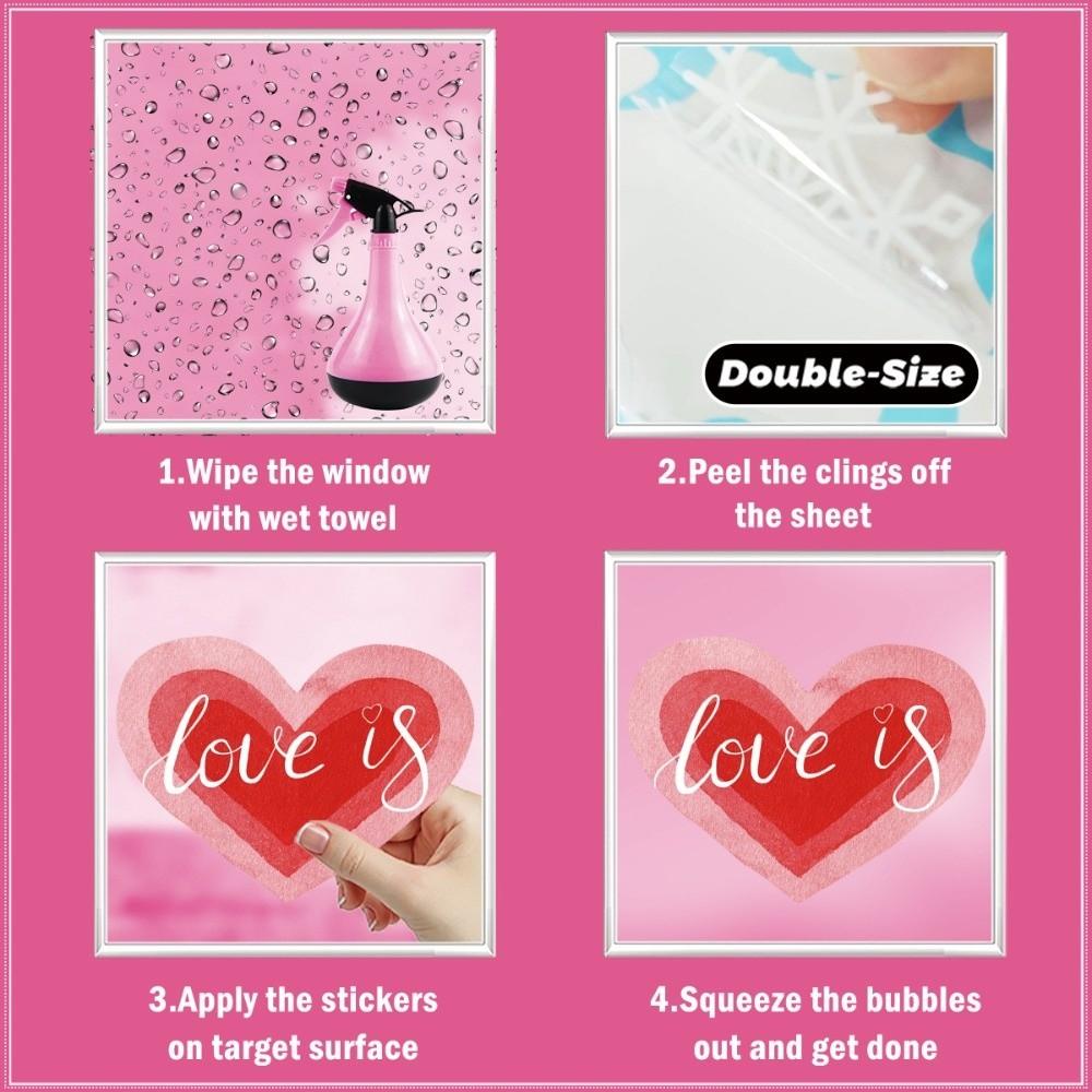 Bow Flower Rose Glass Electrostatic Film PVC Flower Electrostatic Decal Store