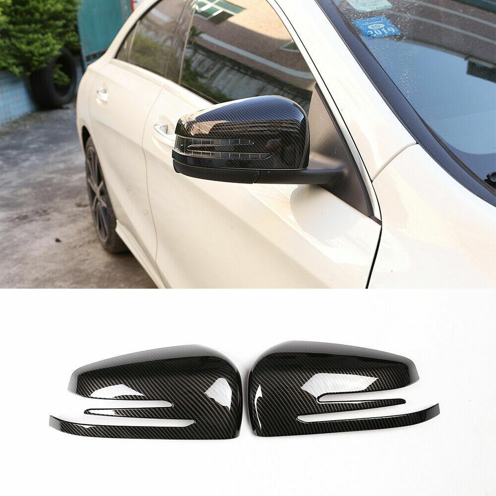 Carbon Fiber Rearview Mirror Cover Cap Trim For Benz A B C E S CLA GLA CLS GLK