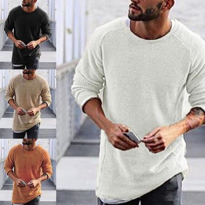 Fashion Men's Men's Sweater Loose Thermal Sweater Solid Men Pullover Color Knitted