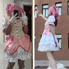 Kaname Madoka Cosplay Kostým Anime Madok Magica Homura Uniforma Šaty S Chokerem Rukavice Ponožky Halloweenské Oblečení