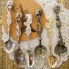 3Pcs/Pack Vintage Coffee Spoon Elegant Stirring Spoon for Tea and Coffee Perfect Gift for Wedding Ocean Theme