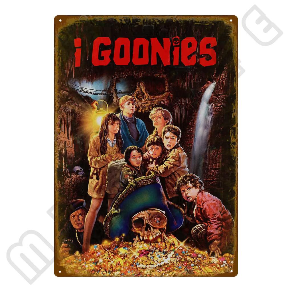 Klassischer Film GOONIES Kinoposter Blechschild für Zuhause Bauernhaus Café Küche Badezimmer Toilette Wohnzimmer Wanddekoration