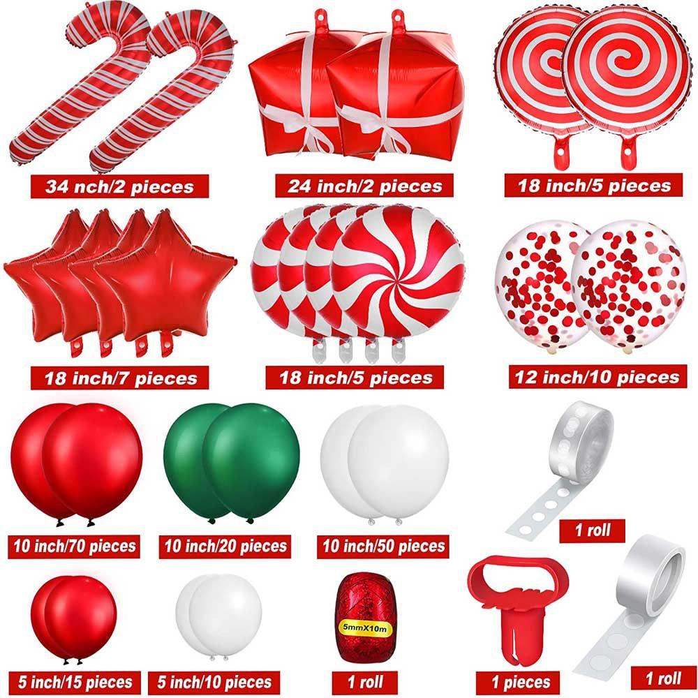 Christmas Aluminum Film Balloon Set Merry Christmas Christmas Party Balloon Chain Decoration