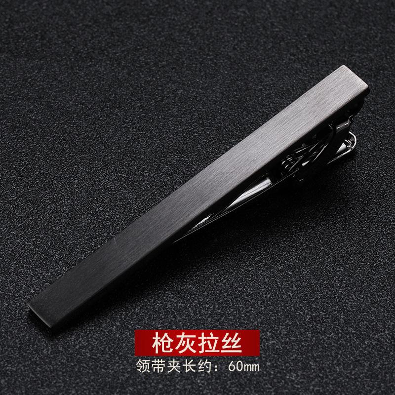 Colore Gun Blue Diamond Fermacravatta Semplice da Uomo Oro Argento Spille da Abito da Lavoro per Uomo e Donna Versione Coreana Clip di Sicurezza per Collare