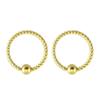 2Pcs Open style ear ring stainless steel piercing jewelry threaded clamp ball-shaped nose ring