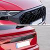 For Audi ABS Four Ring Gloss Black Car Logo Cover Front Grille Badge A3 A4 A5 A6 A7 A8 Q3 Q5 Q7 Rear Trunk Badge Car Accessories