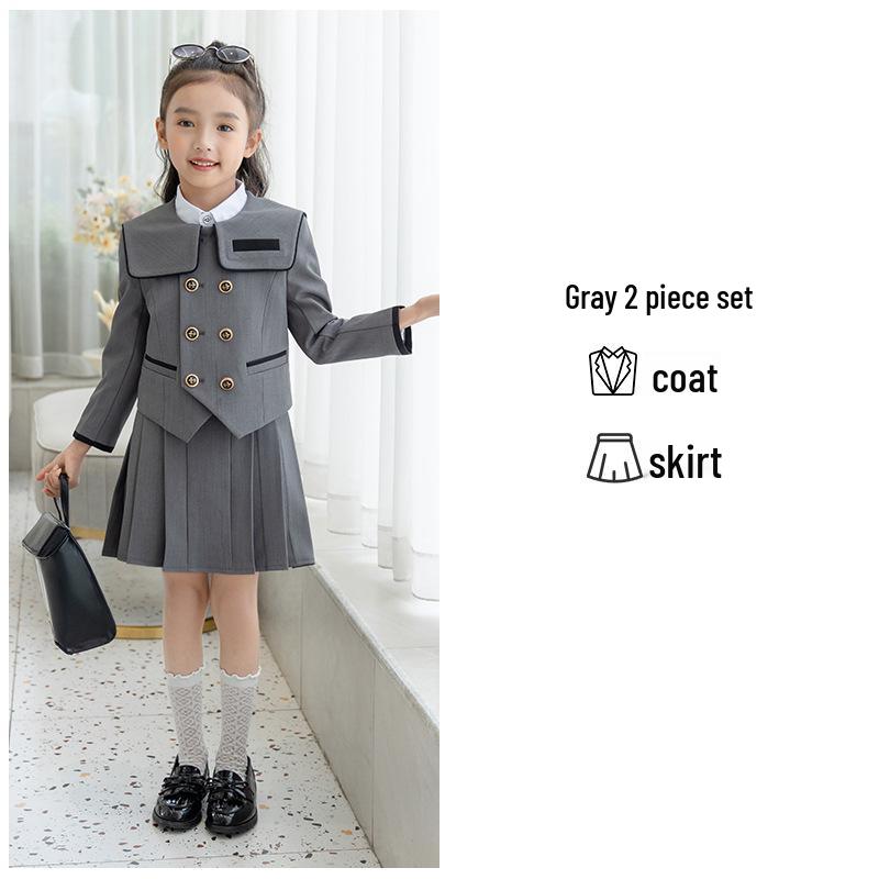 Girls' Casual Fashion Two-Piece Suit Set - Autumn Evening Dress