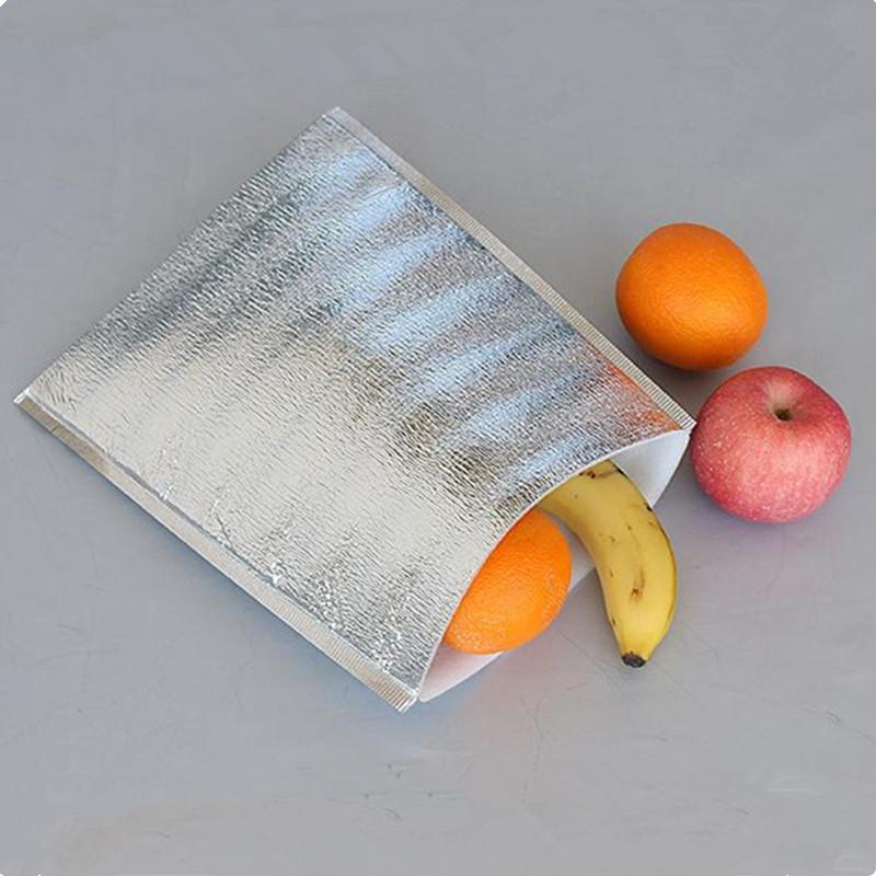 Aluminum Foil Cooler Bag Insulation Folding Picnic Portable Food Thermal Packing Bag Food Delivery Drink Carrier Insulated Bag