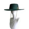 Double Chain Strap Hat Flat Top Fedora French Women's Autumn and Winter Women's Wide Brim Hat  Sombrero Hombre