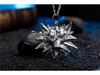 The Witcher 3 Wolf Head Necklace Pendant with Red and Black Eyes