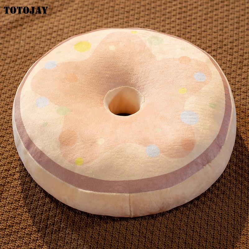 40-90cm Smile Sunflower Plush Toy Stuffed Donut Doll Cat Pet Cushion Mat Pillow Home Bedroom Car Shop Restaurant Decor Girl Gift