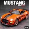 1/24 Ford Mustang Shelby GT500 Alloy Muscle Car Model Sound and Light Pull Back Children's Toy Collectibles Birthday Gift