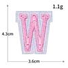 Exquisite Pink Embroidered Alphabet Patch for Jackets & DIY Decor