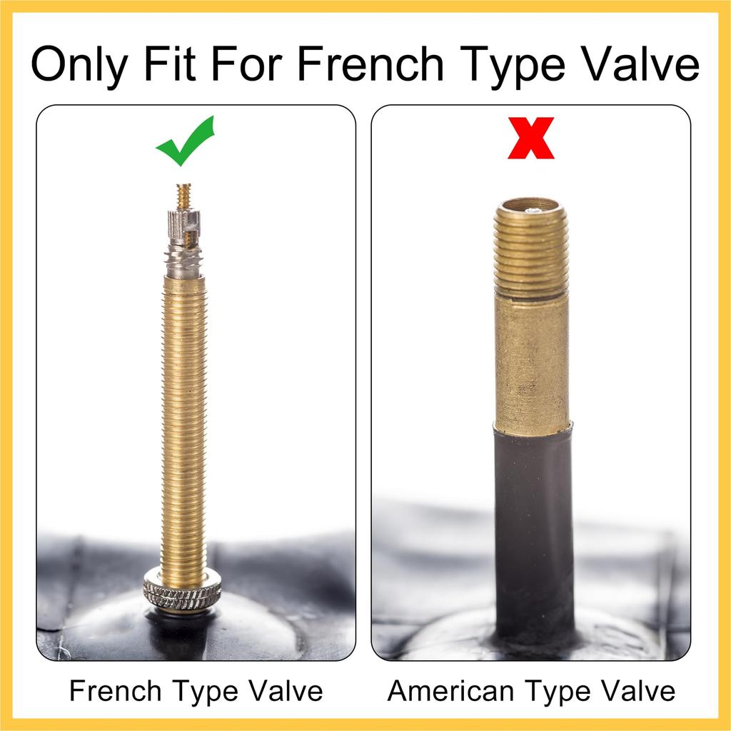 BULLSPANN Set of 2 Aluminum Alloy Valve Caps for French Valve for Bicycle Mountain