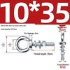 Marine Grade Zinc-Plated Hardened Carbon Steel Lifting Eye Bolt with Nut, Round Ring, Extended Thread, M6 M8 M20