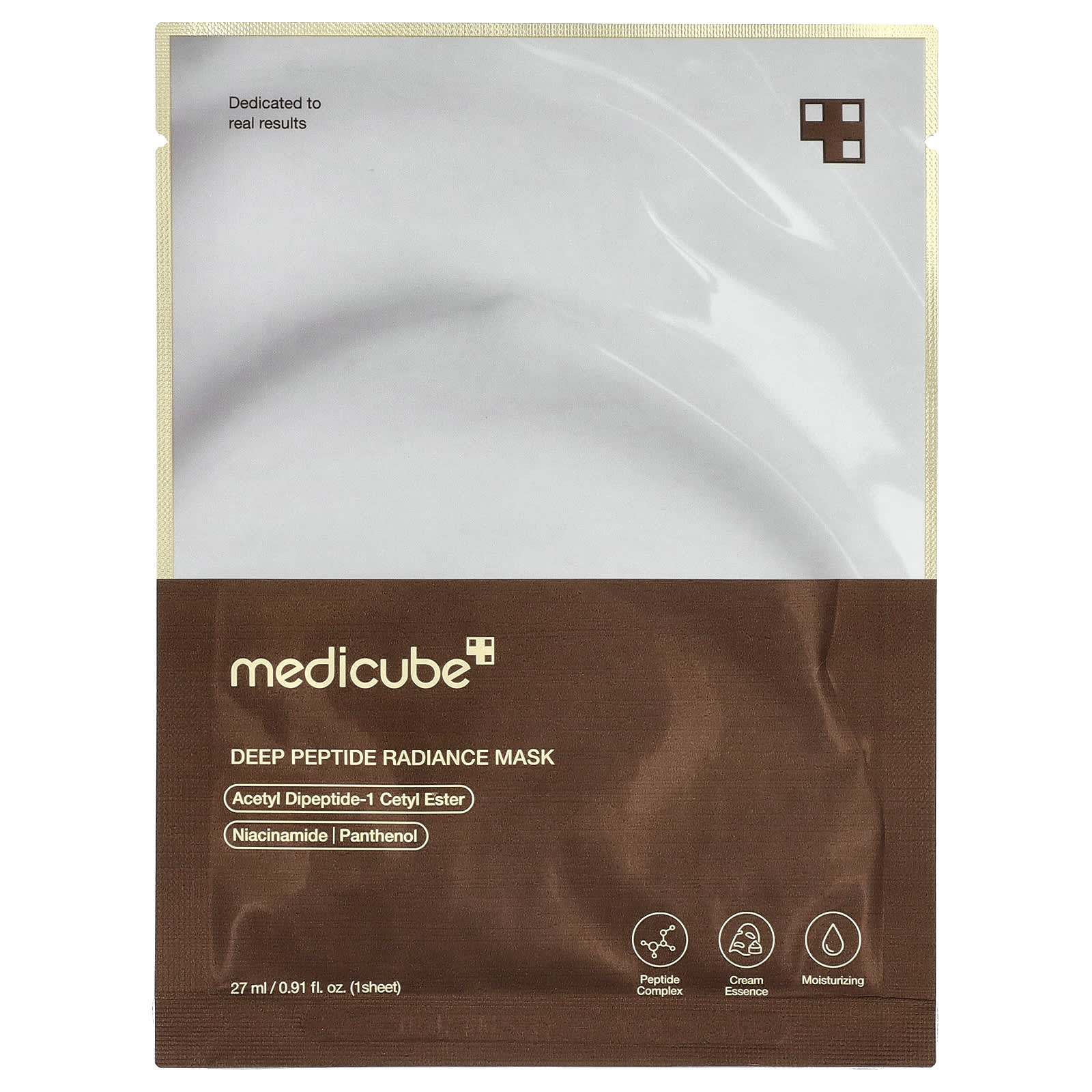 Medicube Deep Peptide Radiance Beauty Mask, 1 Sheet, 27ml (0.91 fl oz)