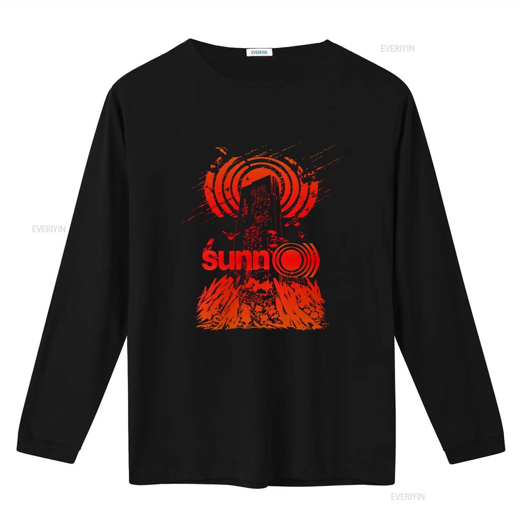 Sunn O T Shirt Drone Metal vintage Washed homme Slightly Stretched Top For Everyday Wear Casual fashion designer clothes
