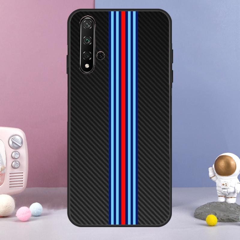 Racing Stripes racer Car For Huawei Nova 3i 7i 8i 11i 12i 9 10 SE Y60 Y61 Y70 Y72 Y73 Y90 Y91 P20 P40 P30 Lite Case