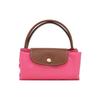 Longchamp 23 Snap Zipper Closure Short Handle No Shoulder Strap Canvas With Leather Trim Tote Bag Small Women Tote Bags Candy-Pink 1621089P73