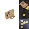 Genshin Impact Mora Gold Coin Set With Cloth Bag High-quality Board Game Currency Props