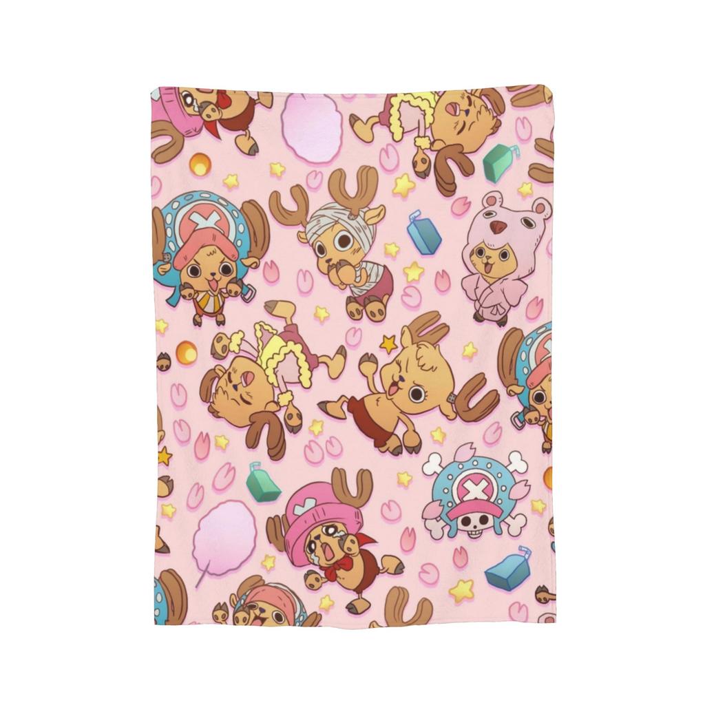 One Piece Tony Tony Chopper Anime Deken Flanel Herfst/Winter Draagbare Zachte Worpdeken voor Thuis Bank Sprei