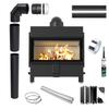 KRATKI LUCY 16kW Ø200 Fireplace Insert with Pipes Air Vents Ecodesign