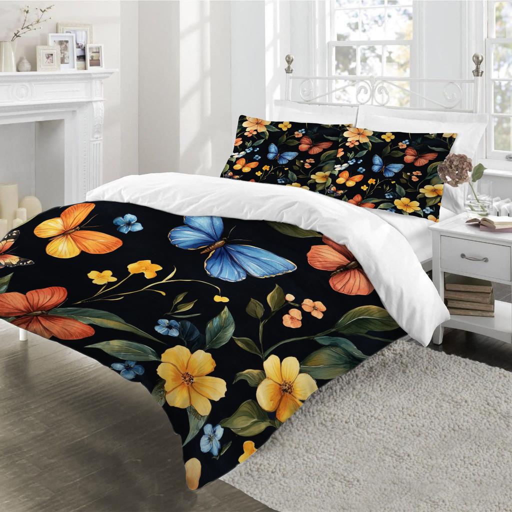 Three-Piece Digital Printing Butterfly Weaving Dream Bedding Supply
