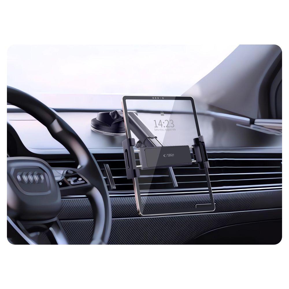 Supporto per auto V4 per tablet 141-280 mm per cruscotto - nero