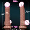 S M L Soft Realistic Anal Big Dildo Double Silicone Suction Cup Glans Penis Sex Toys for Men Women Gay Masturbation Orgasm Cock