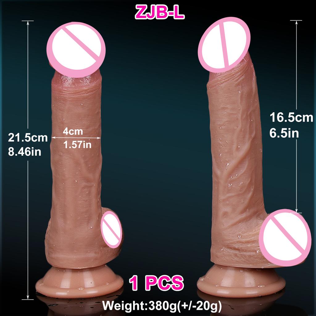 S M L Soft Realistic Anal Big Dildo Double Silicone Suction Cup Glans Penis Sex Toys for Men Women Gay Masturbation Orgasm Cock