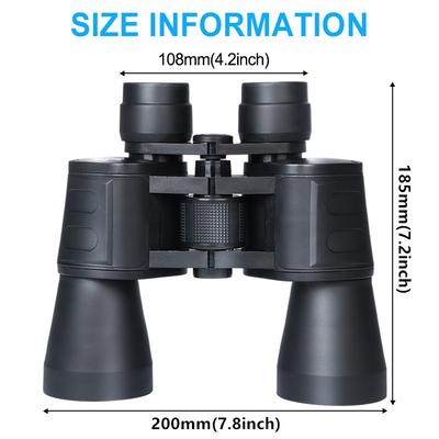 20x50 High Magnification Binoculars Outdoor Hiking Birdwatching Astronomy Travel Portable Paul Prism Optics