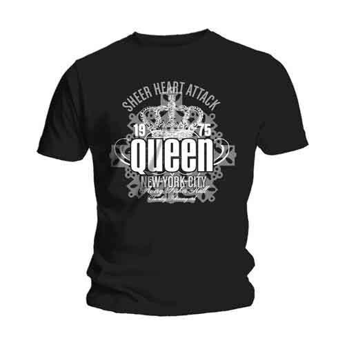 Queen Sheer Heart Attack T-Shirt Black New