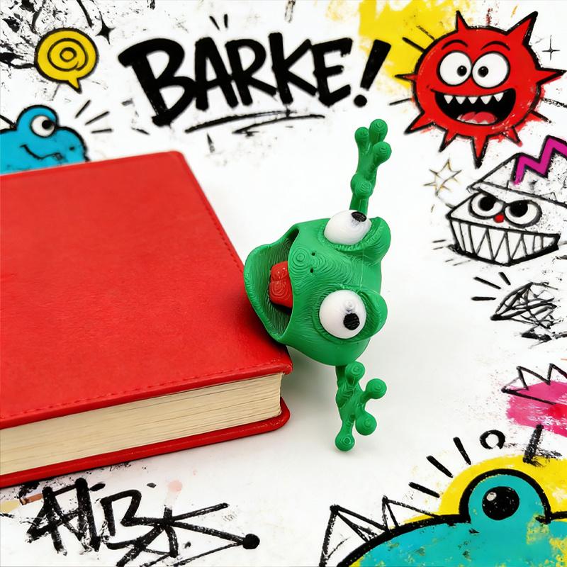 Whimsical 3D Slouchy Frog Bookmark, Reading Book Clip, Creative Cute Cartoon Stationery, Single Piece Frog Bookmark
