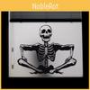 Skeleton Smiling Halloween Glass Showcase Bedroom Home Decoration Stickers Wall