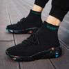 2025 Autumn and Winter New Casual Shoes Men's Trend Versatile Sports Write Light Flying Socks Shoes Large Size