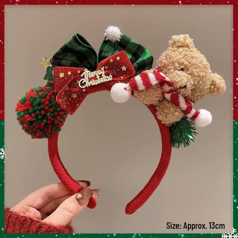 Children's Christmas Reindeer Headband - Cute Holiday Hair Accessory for Photos