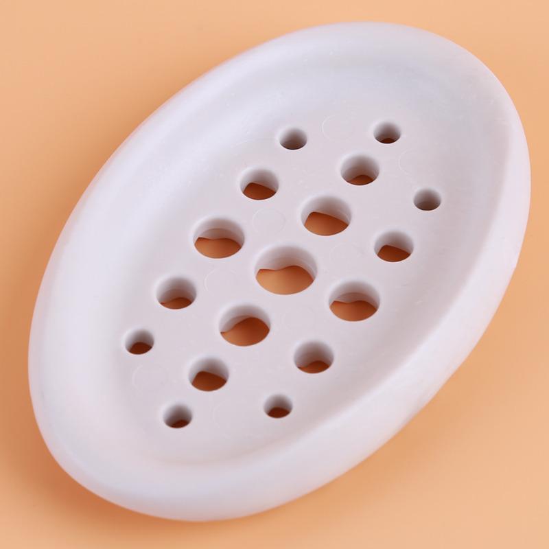 Self Draining Soap Bar Holder Silicone Kitchen Sink Soap Dish Sponge Tray Counter Caddy Organizer for Dish Soap Dispenser