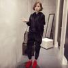 Golden Velvet Sports Suit Women's Autumn and Winter Fashion Sweater Plus Velvet Thick Casual Two-piece Suit