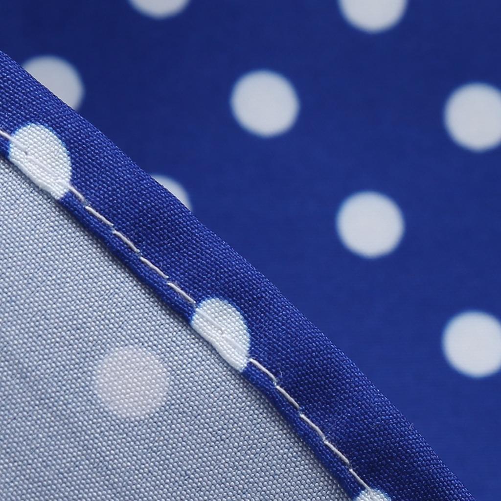 GMXIA Abito Vintage da Donna Stile Collo Quadrato Manica Corta Stampa a Pois Vita Svasata