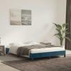 Bed Frame without Mattress Dark Blue 140 x 200 cm Velvet