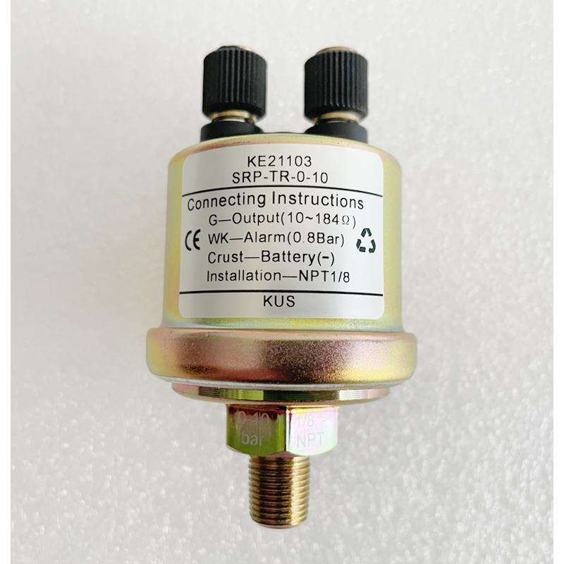 KUS Oil Pressure Sensors 10-184ohm Signal Senders NPT1/8 M10x1 NPT1/4 Thread Sending Unit 0-5bar 0-10bar Show 0.8/1.4Bar Alarm